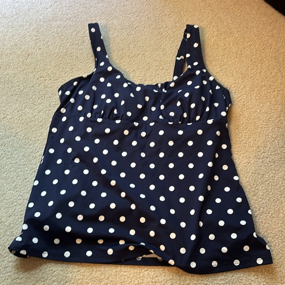 Lands End Navy & White two Piece Swim Suit - size 12/10 - Picture 6 of 10